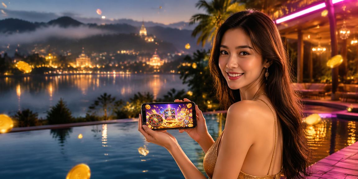 Giao diện ứng dụng casino ánh neon tại Đà Lạt